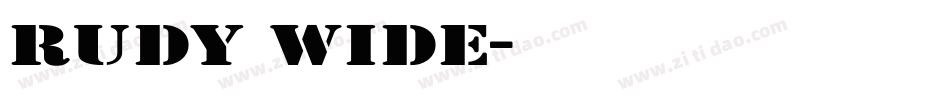 Rudy Wide字体转换